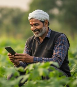 Indian farmers working in fields representing agricultural community partnerships
