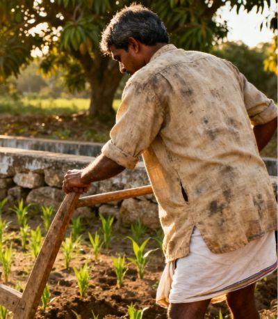 Meghdoot volunteers working with farmers to improve sustainable agriculture and rural livelihoods