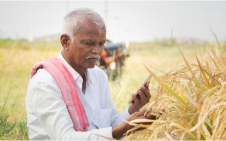 Indian farmers using digital tools and advisory through Meghdoot platform
