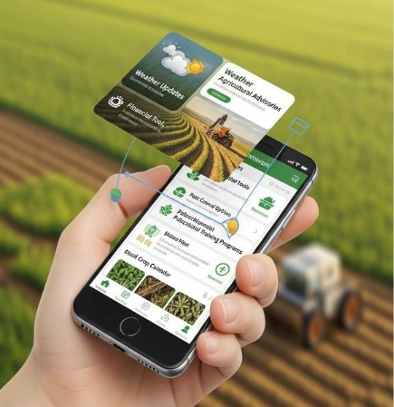 Meghdoot smart agriculture mobile app for advisory weather and markets