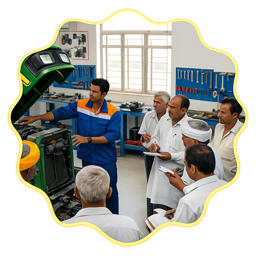 Farmer training and agricultural skill development for sustainable farming